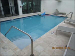 GCI forensic pool deck leak investigation showing the pool deck.