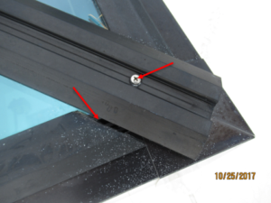 Close-up of observed installation issues.